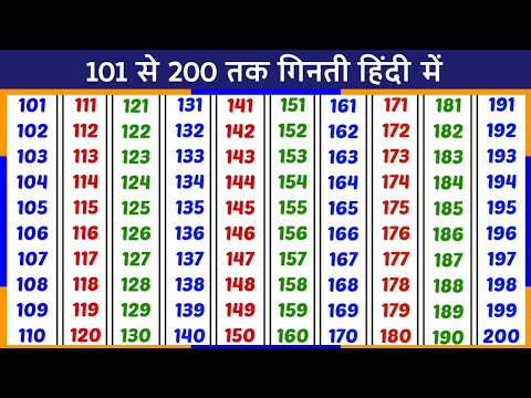 Counting 101 to 200 | 1234 number names | 101 se 200 tak ginti