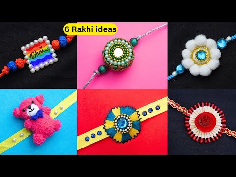 6 DIY Easy Rakhi making ideas with wasted materials| How to make Rakhi at home| Rakhi Tutorial 2025