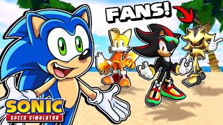 Sonic Meets FANS in Sonic Speed Simulator (ROBLOX) 🔵💨