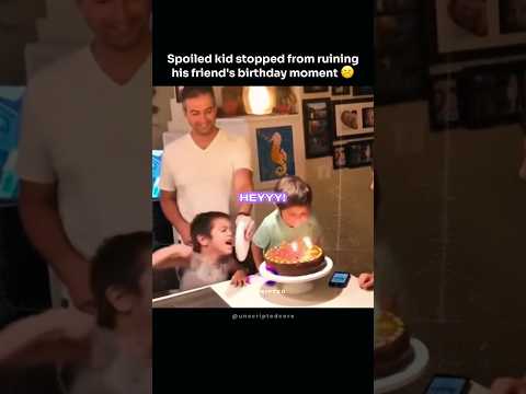 He was even about to punch the cake #shorts #hopecore #spoiledkid