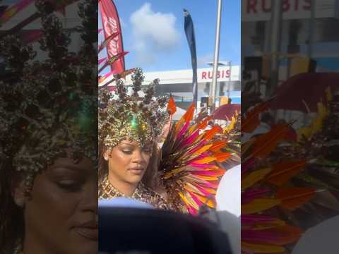 Rihanna in Barbados for Crop Over 2024 🇧🇧💐 #rihanna #barbados #cropover