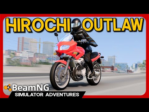 BEST Motorbike Mod EVER! - BeamNG Hirochi Outlaw (FREE!)
