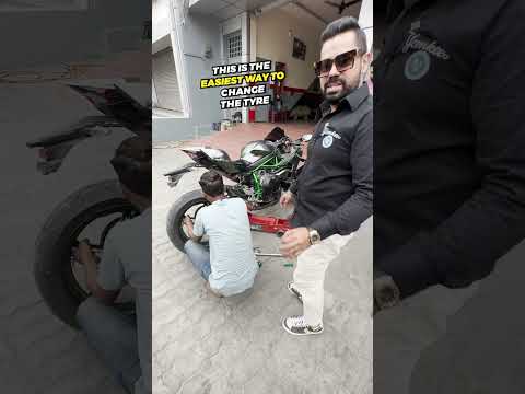 NINJA H2 "TYRE CHANGE" 🤯🫡