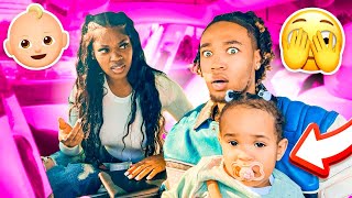 PICKING MY GIRLFRIEND UP WITH MY "ALLEGED" BABY IN THE CAR TO SEE HER REACTION! *Hilarious*