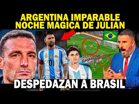 🔴"GRANDEZA ARGENTINA DESPLOMA a BRASIL" Tras GOLEADA ESPECTACULAR| JULIAN ALVAREZ DESTROZA a RAPINHA