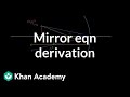 Understanding Ray Tracing and Mirror Equations