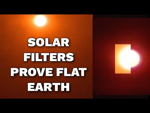 Sunset on a Flat Earth with a solar filter