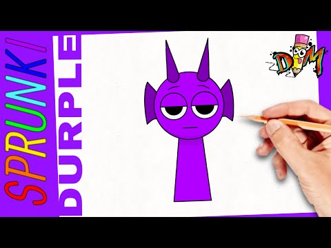 Como Dibujar a DURPLE de SPRUNKI INCREDIBOX | paso a paso | how to draw durple