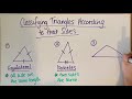 Classifying Triangles by Their Side Properties