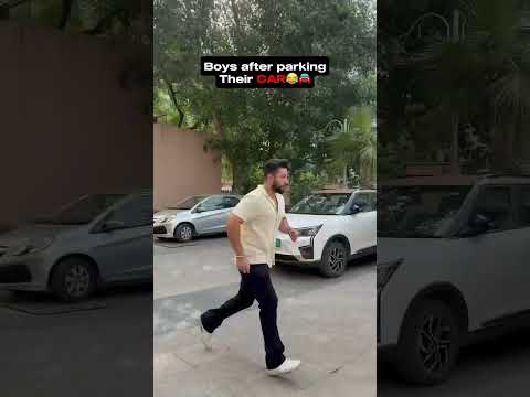 Boys after parking their cars😂🚘