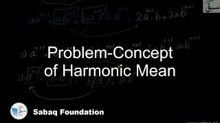 Problem-Concept of Harmonic Mean
