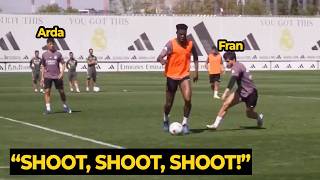 Arda Güler teaches Fran Garcia to shoot from midfield in crazy training ahead of Alaves!