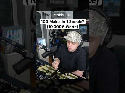 Schafft Papaplatte 100 Makis in 1 Stunde? Metashi wettet um 10.000€ dagegen #papaplatte