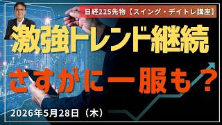 一服警戒＝暴落ではない、レンジ3倍返し達成、スイング売買実例、勝つ人の習慣　2026年5月28日（木）