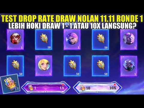 TEST DROP RATE DRAW EVENT THE NAVIGATOR NOLAN 11.11 RONDE1! LEBIH HOKI DRAW 1 1 ATAU 10X LANGSUNG