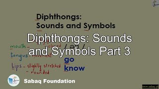 Diphthongs: Sounds and Symbols Part 3