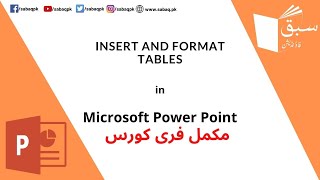 Insert and format tables