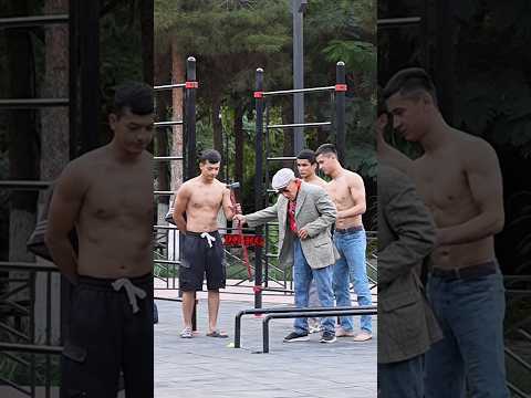 Old Man or Strongman? The Cane Prank Adventure👴🏼💀
