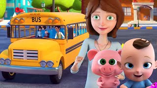 Wheels On The Bus Goes Round and Round | Nursery Rhymes & Kids Songs
