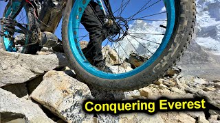 STUCK on a ROCK😱PANIC! Lex WENT CRAZY🚴‍♀️Fear of heights⚡️Everest on ELECTRIC BIKES⚡️PART 4