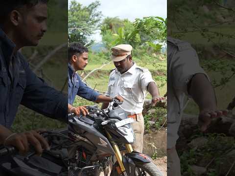 మందు తాగి బండి నడుపుతే? #myvillageshow #traficrules #bike #drink #trafficrules #policechase #police