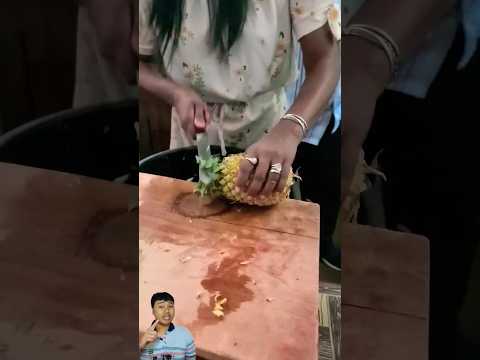 CARA MENGUPAS NANAS DENGAN CEPAT ALA ORANG INDIA