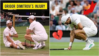 Grigor Dimitrov HOLDING CHEST and RETIRES vs Jannik Sinner | Grigor Dimitrov right pec muscle injury