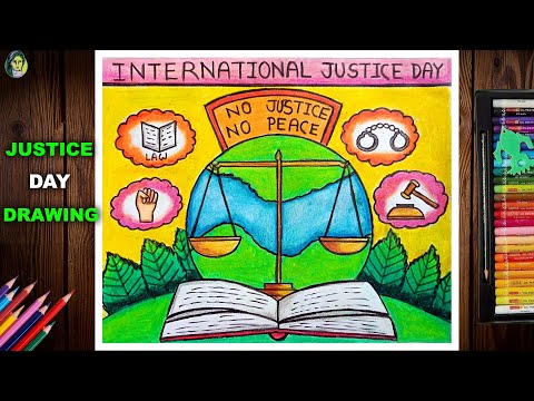 International Justice Day Drawing Easy | Justice Day Drawing | International Justice day Poster