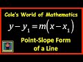 Understanding Point-Slope Form of a Line