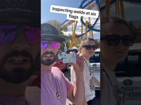 Inspecting welds at the amusement park #welding #shorts
