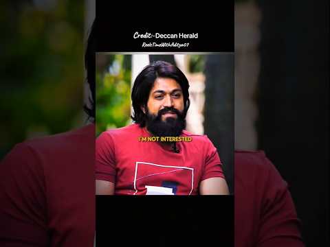 Yash said 'I am not interested in Bollywood'🤯 #kgf #rocky #yash #bollywood #movie