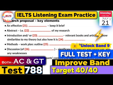 IELTS Listening Practice Test 2025 with Answers | Actual Exam - 788 | ielts listening