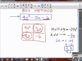 Factoring Quadratics Using the Box Method