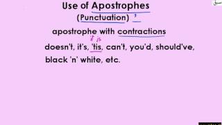 Apostrophes with Contractions(Rule 13)