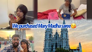 we bought madha saree from offering  blessed 😇 / #agvlogs #YouTube #vlog #funny #velankanni #love