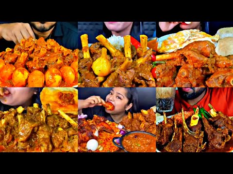 ASMR EATING SPICY MUTTON CURRY, MUTTON BIRYANI | BEST INDIAN FOOD MUKBANG |Foodie India|