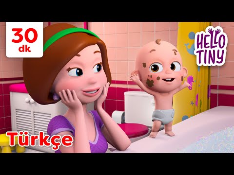 Bebek Banyo Şarkısı 🛁🫧 | Bebekler için şarkılar | Hello Tiny Türkçe