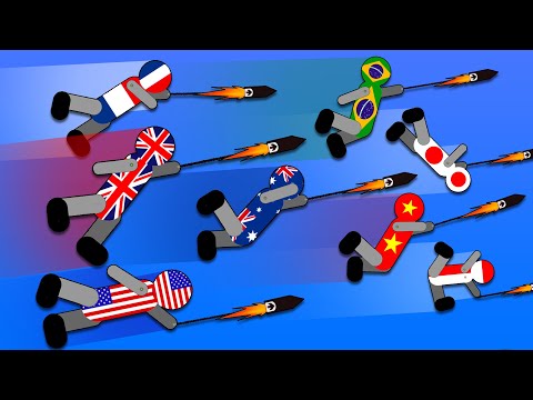 Rocket Long Jump Stickman Race - Watch Time Cup April - 60 Countries