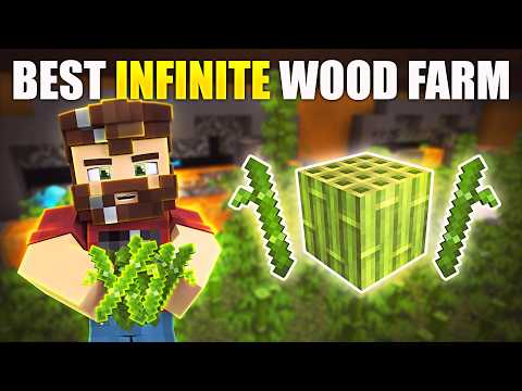 UNBREAKABLE AFK WOOD FARM - Minecraft Bedrock 1.21 Tutorial