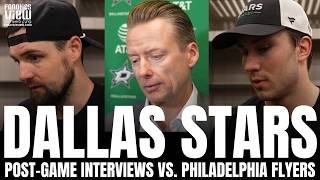 Arttu Hyry, Jamie Benn, Casey DeSmith & Glen Gulutzan Recap First NHL Goal, OT Loss vs. Philadelphia