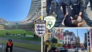 Angry Irish fans act appallingly after they lose 0-2 to England with both Rice & Grealish scoring.