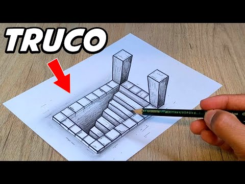 3D Drawing STAIRS  on paper for beginners 🟢 Easy Art