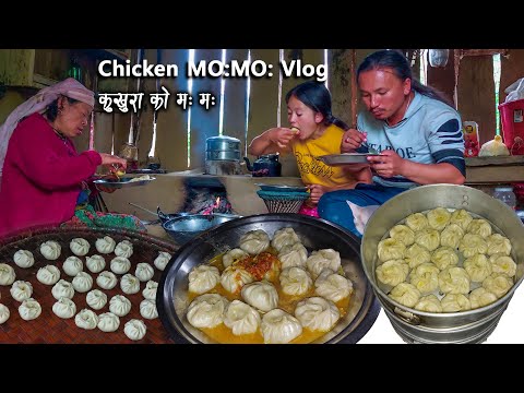 Homemade Chicken MO: MO: Cooking & eating with my family #villagekitchen @VillageEnvironmentNEPAL