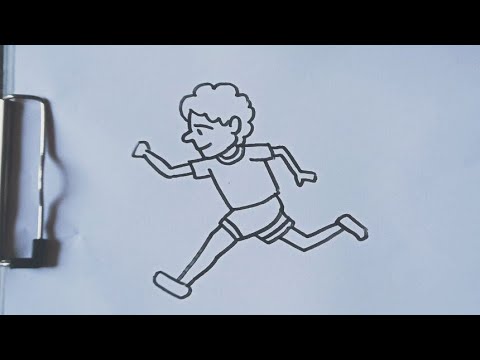 How to draw a boy running / Boy running drawing step by step