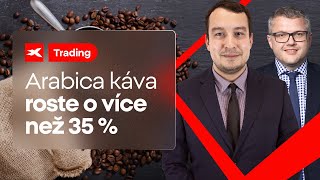 Arabica káva roste o více než 35 % z lokálních minim!