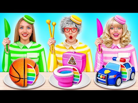 Tantangan Memasak Barbie vs Nenek! Dekorasi Kue Ekstrem oleh X-Challenge