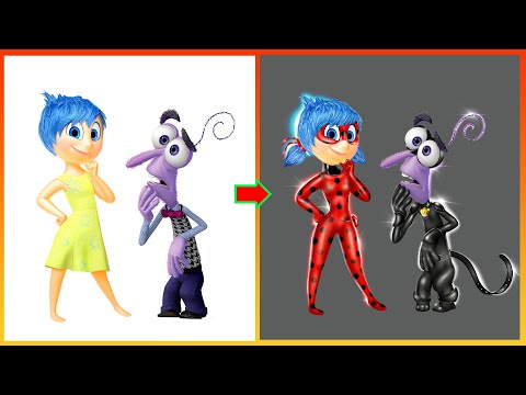 Inside Out 2024: Joy & Bear Glow Up Miraculous Ladybug & Catnoir - Miraculous Transformation