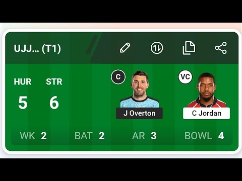 HUR Vs STR Dream11 Prediction | HUR Vs STR Dream11 Team | HUR Vs STR Dream11 Prediction Today Match