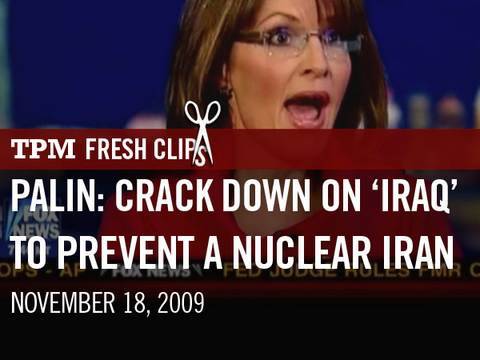 Sexy Sarah Confuses Iran And Iraq!