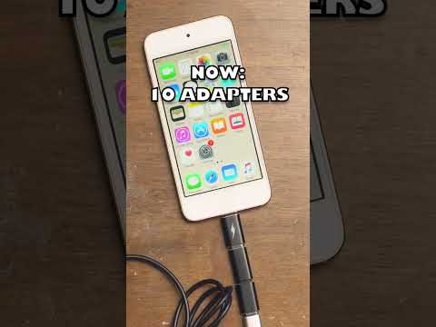 Remove Adapters Until It Charges - Charging an Apple iPod Touch with as many adapters as I have.